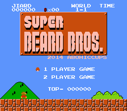Super Beard Bros. The Game Title Screen